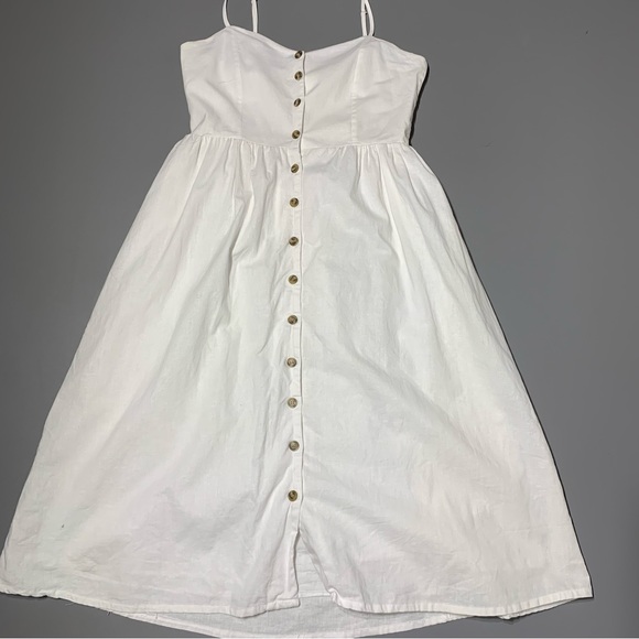 H&M linen blend button down cami midi dress - Picture 4 of 13